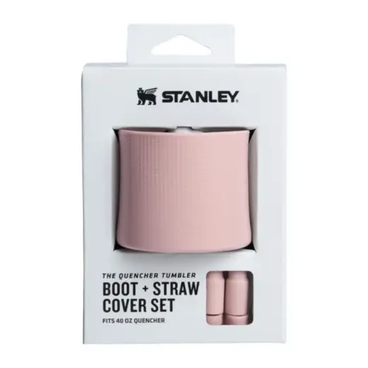 Aizsargpārvalka un salmiņu vāciņu 2 gab. komplekts termokrūzēm 1,18L The Quencher Boot + Straw Topper gaiši rozā