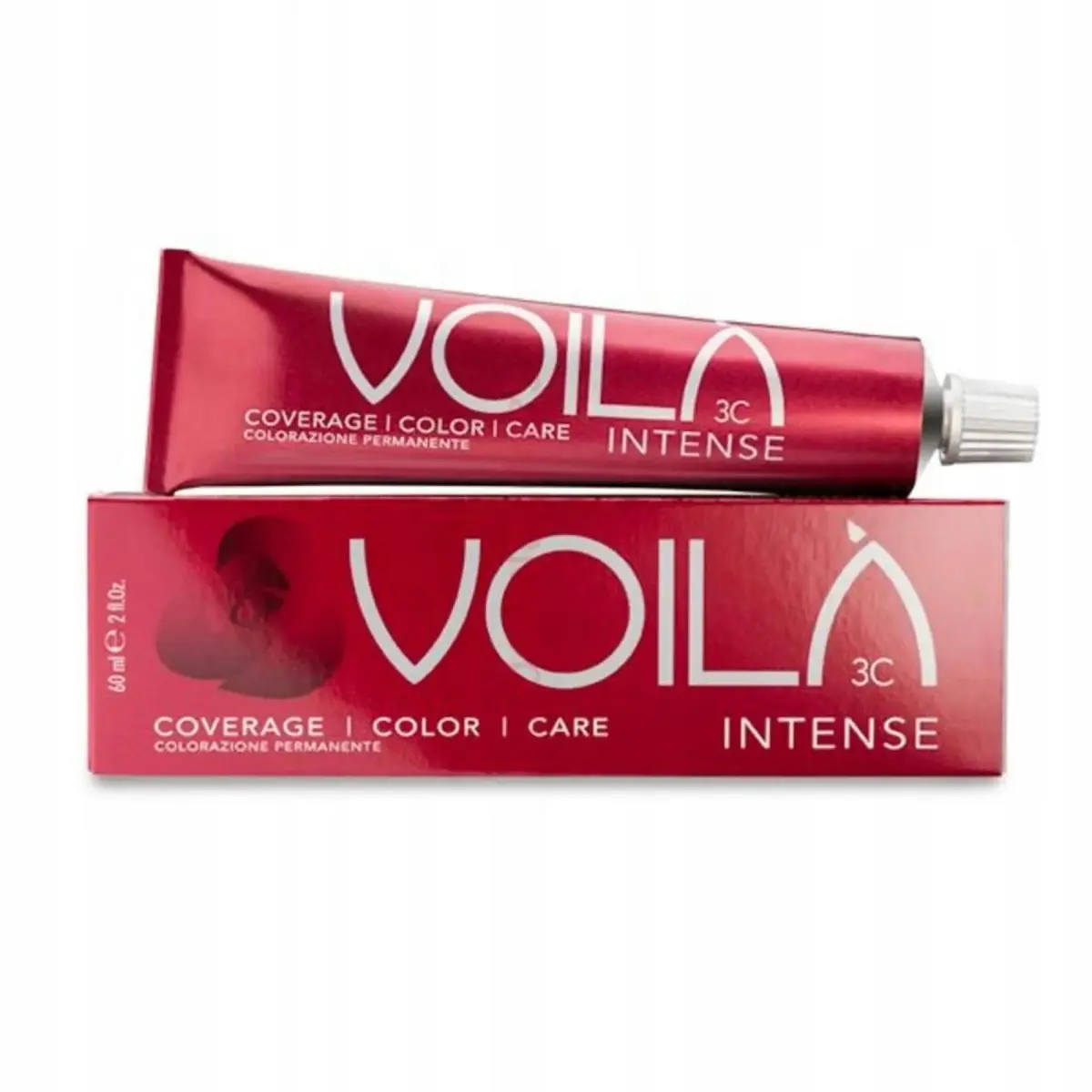 Intercosmo, Voila 3C Intense, Permanent Hair Dye, 7.4 Medium Copper Blonde, 60 ml