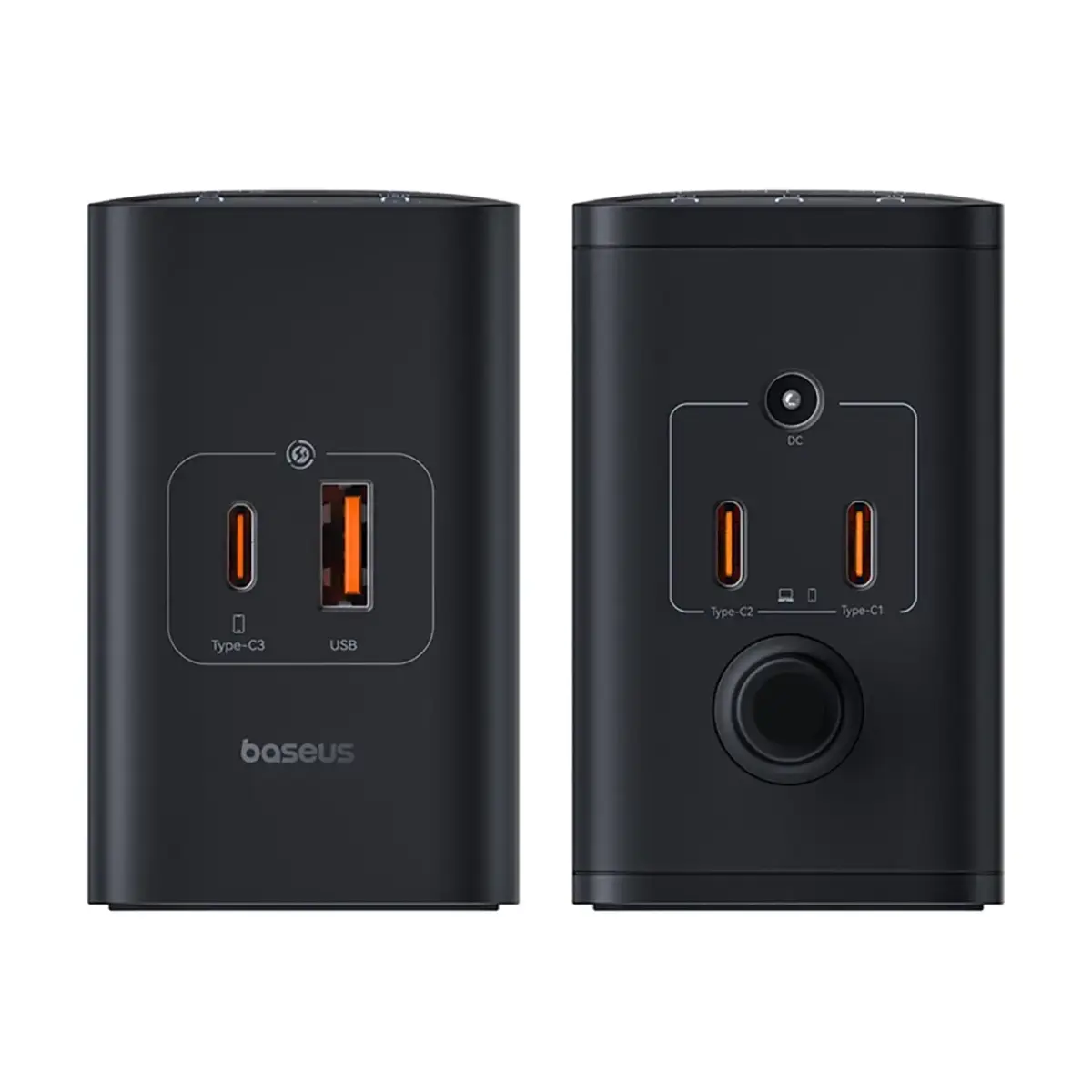 Baseus Digital GaN 3xUSB-C 1xUSB-A 240W Wall Charger with Power Cable - Black
