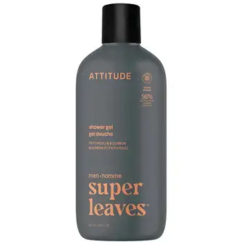 Attitude Super Leaves Patchouli & Bourbon Shower Gel - men 415ml