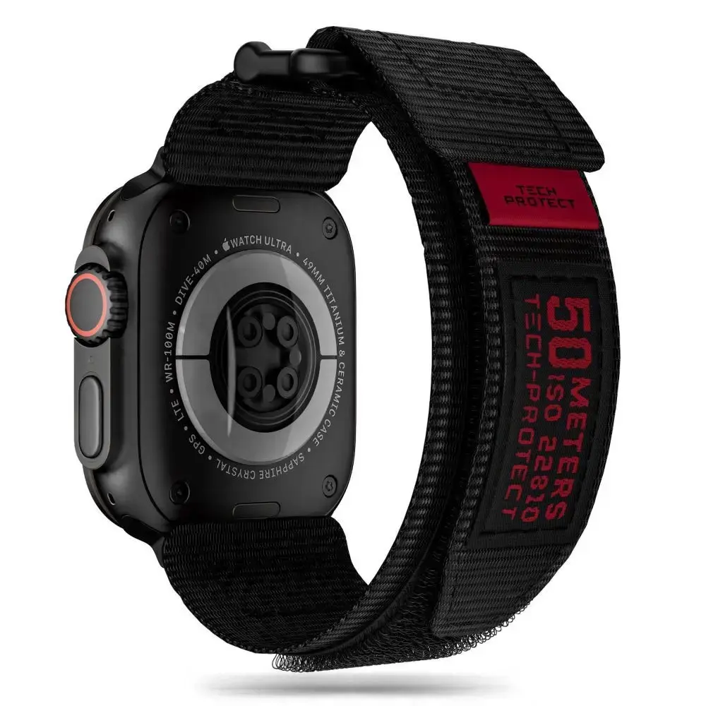 Tech-Protect Scout Pro Strap for Apple Watch 4 | 5 | 6 | 7 | 8 | 9 | SE | Ultra 1 | 2 (42|44|45|49 mm) - Black