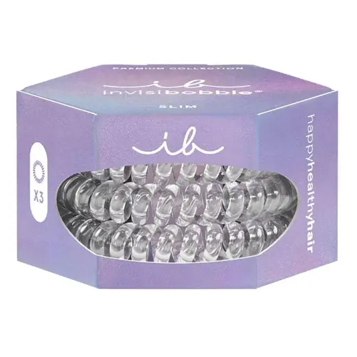 Invisibobble Slim Premium Crystal Clear - Hair Band (3 Pcs)