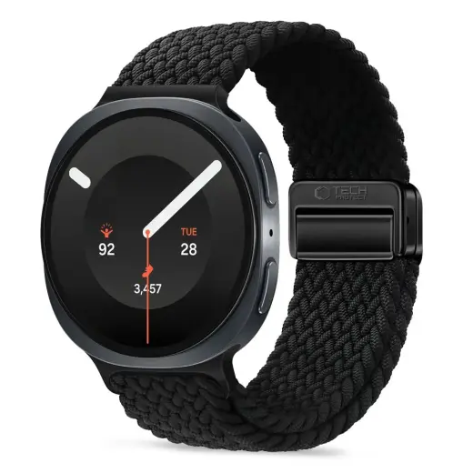 Tech-Protect NylonMag išmaniojo laikrodžio dirželis Galaxy Watch 8/9/Classic (40/44/46 mm) | nailoninis | juodas