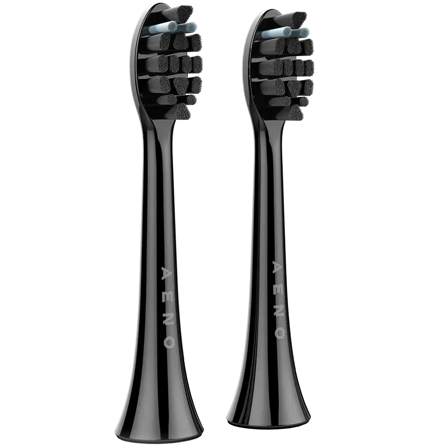 AENO Replacement Toothbrush Heads for DB3/DB4/DB5/DB6, Black, 2 pcs