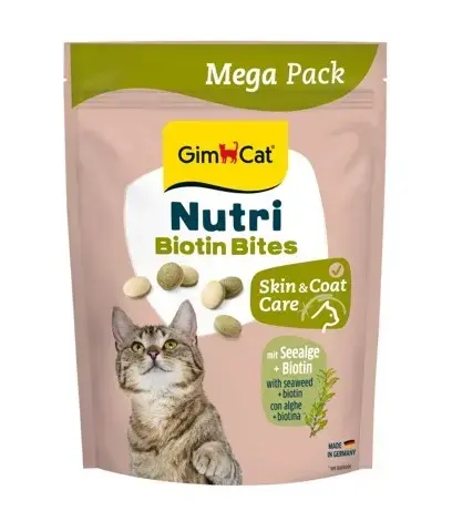 Gardumi kaķiem - GimCat NUTRI BIOTIN BITES SEEALGE 425gr