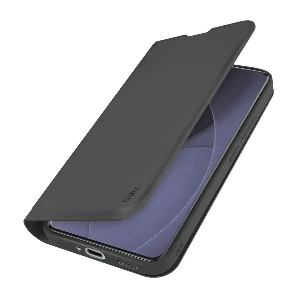 SBS Wallet Smooth Case for Xiaomi Redmi Note 15 Pro+ with Flip - Black