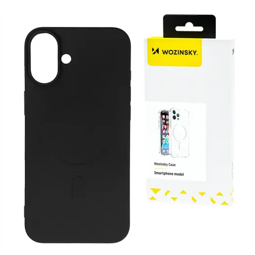 Wozinsky Liquid Silicone telefono dėklas su MagSafe palaikymu Samsung Galaxy S24 FE (S721) juodas