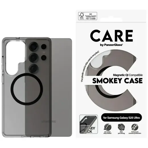 Etui CARE by PanzerGlass Flagship Urban   Combat QI do Samsung Galaxy S25 Ultra czarny