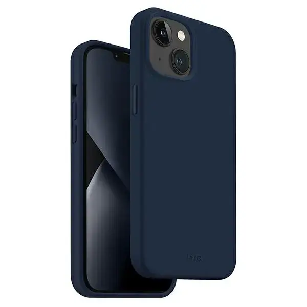 UNIQ etui Lino iPhone 14 6,1" niebieski|marine blue