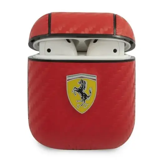 Ferrari FESA2CARE AirPods cover red On Track PU Carbon