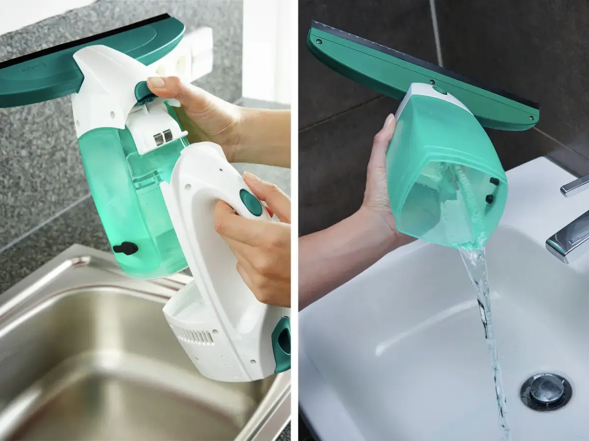 LEIFHEIT Vakuuma logu tīrītājs Dry&Clean ar logu mazgātāju un kātu 43cm
