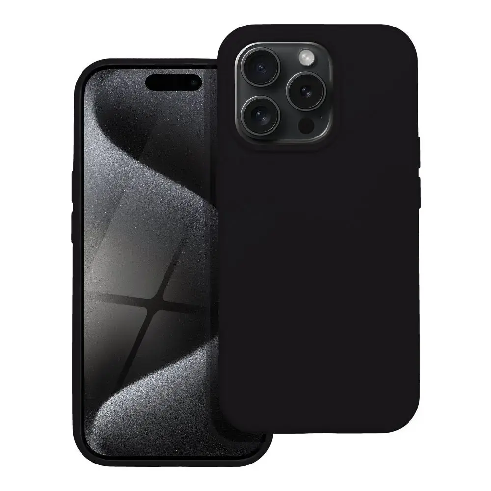Silicone maciņš telefonam iPhone 15 Pro melns