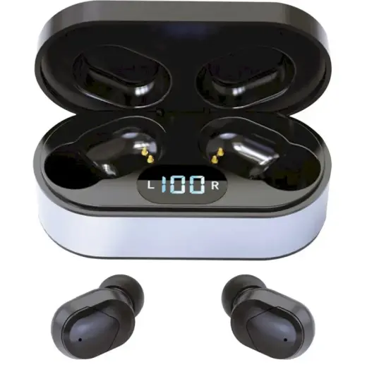 Platinet PM1050B Airpods Bluetooth 5.0 Stereo Austiņas ar Mikrofonu Melnas