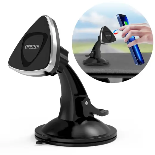 Choetech magnetic car phone holder for windshield and cockpit black (H010 black)