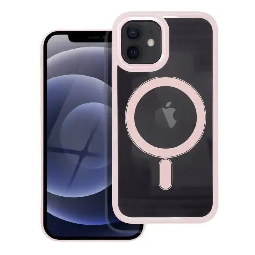 Color Edge Mag Cover telefono dėklas su MagSafe palaikymu iPhone 12 | iPhone 12 Pro rožinis