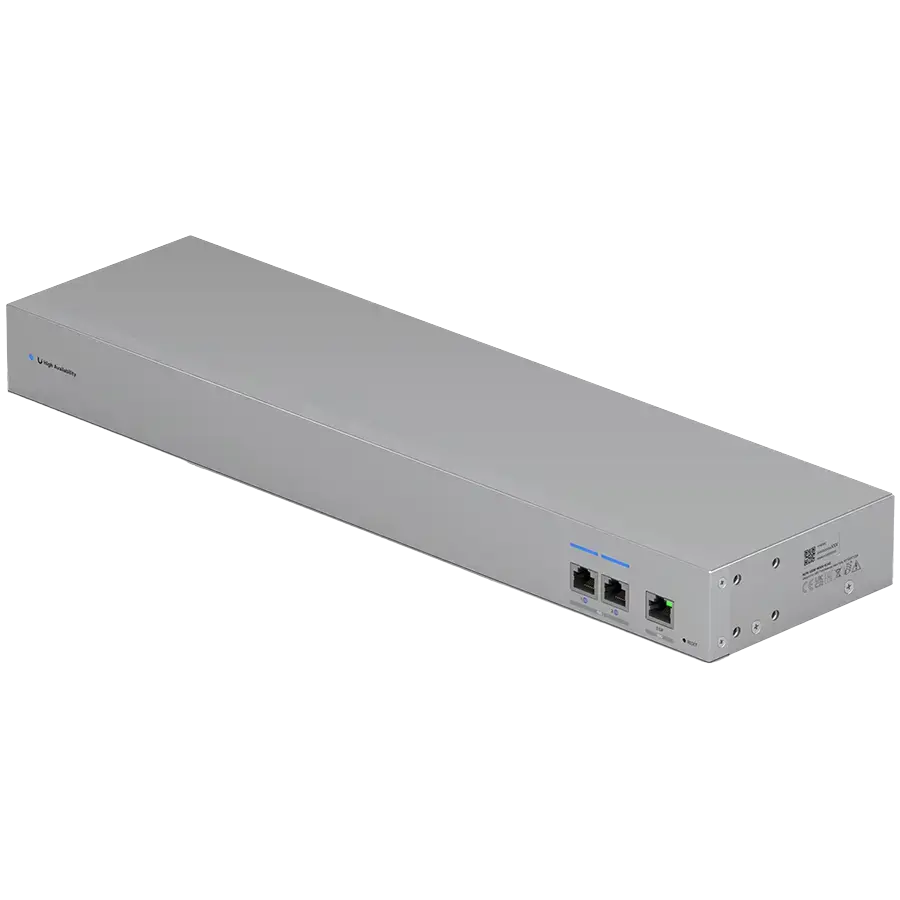 Ubiquiti WAN Switch USW-WAN-RJ45-EU 10 GbE linking two Shadow Mode High Availability UniFi Gateways to a single ISP