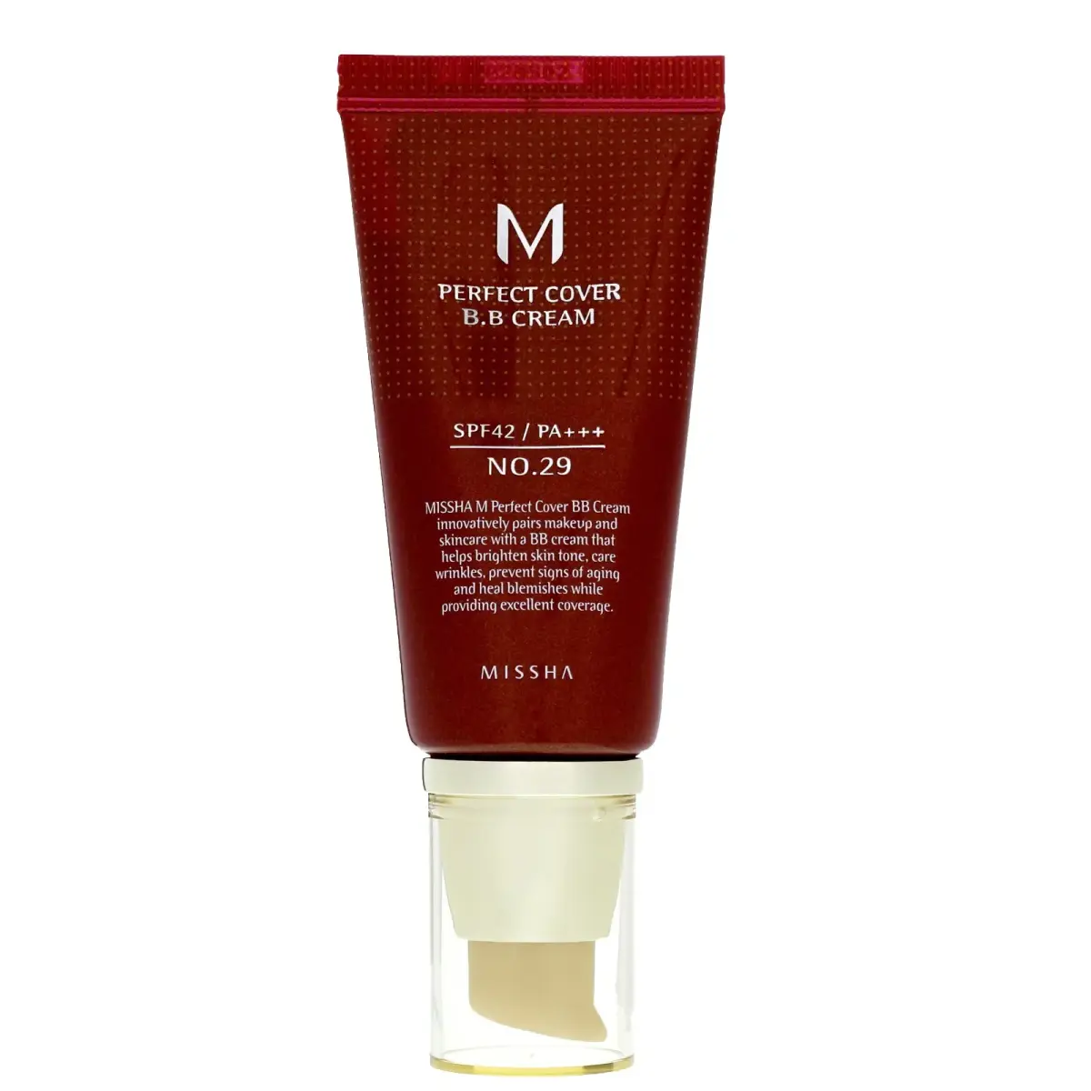 Missha, M Perfect Cover B.B Cream, SPF 42 PA+++, No. 13 Bright Beige, 1.7 Fl Oz (50 Ml)