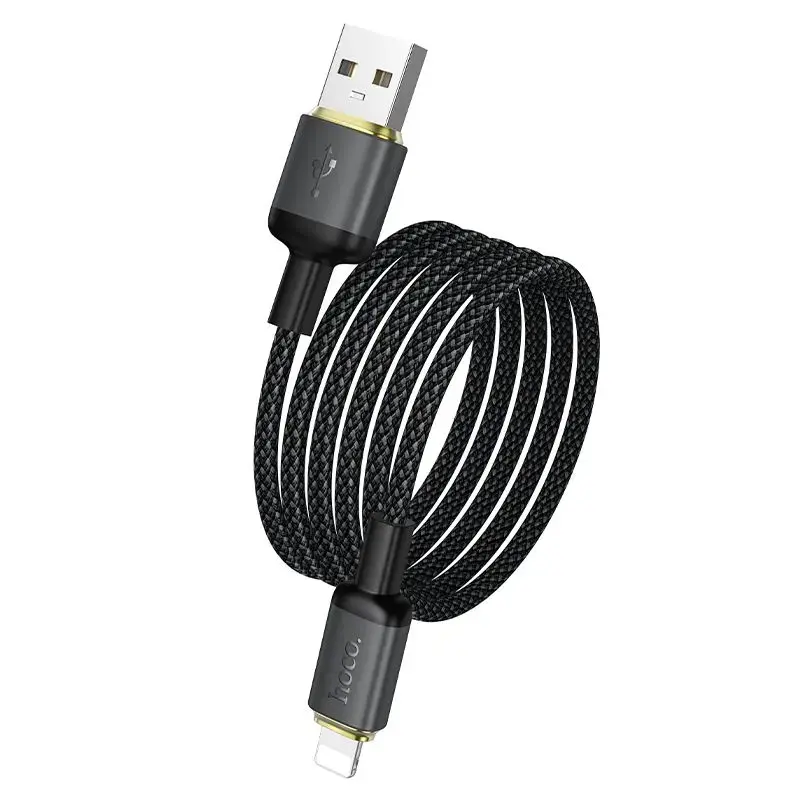 Cable USB A to Lightning Hoco 2,4A 1 m X128 Benefit black