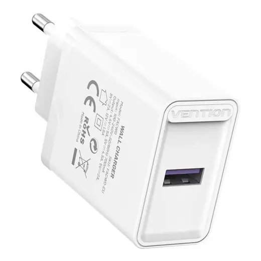 Vention FACW0-EU tīkla lādētājs | 22.5W | USB-A | balts