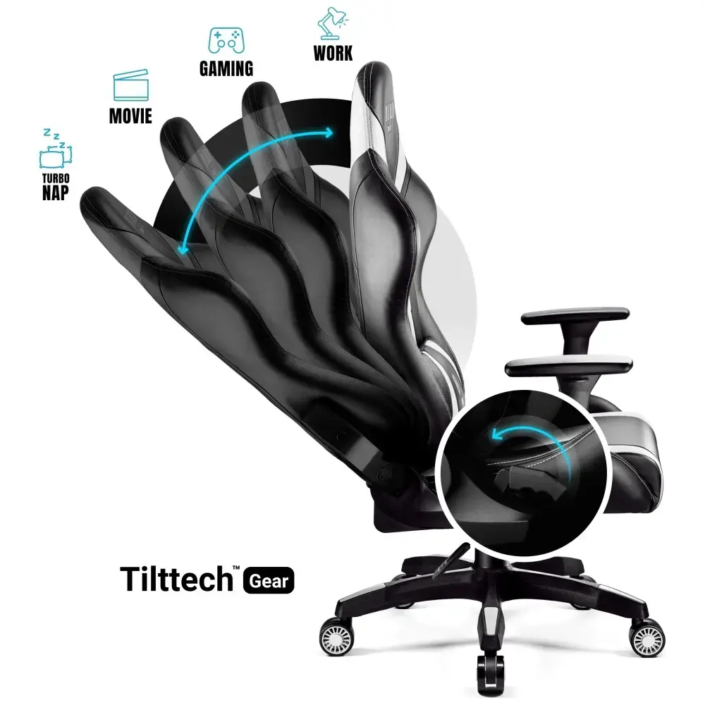Gaming chair Diablo Chairs X-Horn 2.0 Normal Size black-white