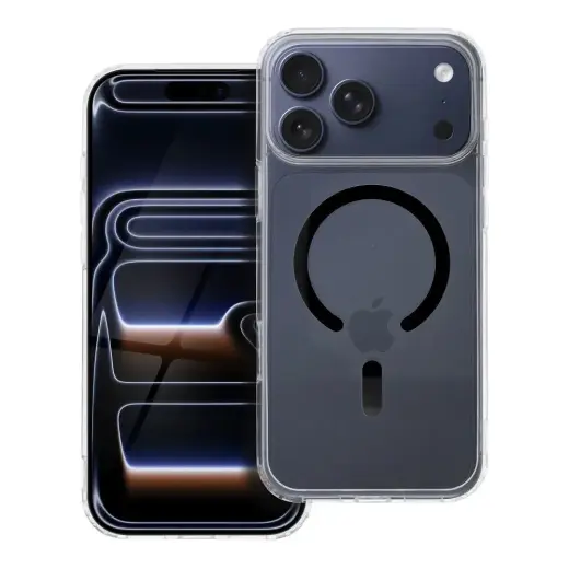 Drop Glue Colorful Ring telefono dėklas su stovu ir MagSafe palaikymu iPhone 17 Pro Max juodas