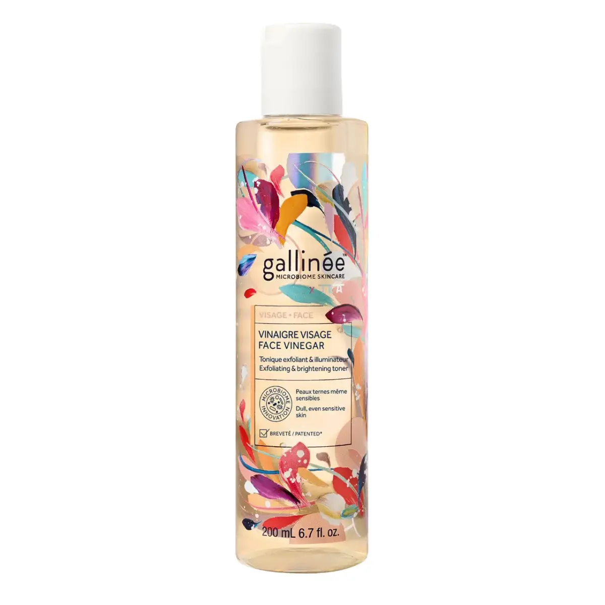 Gallinee, Microbiome Skincare, Vinegar, Tones|Soothes & Brightens, Tonic Lotion, For Face, 200 ml