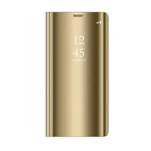 Smart Clear View case for Samsung Galaxy S23 FE gold