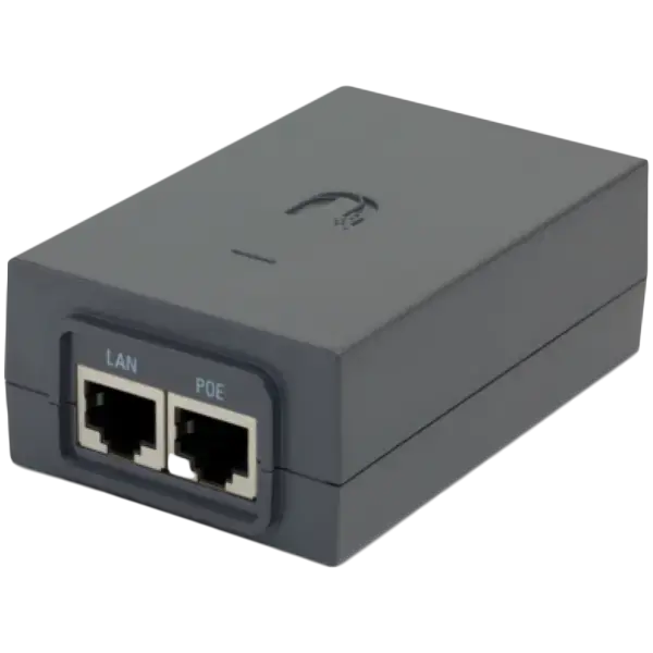 UBIQUITI 24V PoE Adapter; Surge and clamping protection; Maximum surge discharge; Peak pulse current; AC cable with earth ground.