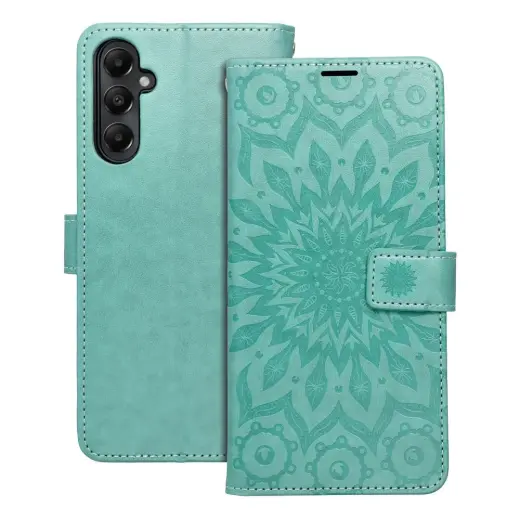 MEZZO mandala knyginio tipo telefono dėklas Samsung Galaxy A05s (A057) žalias