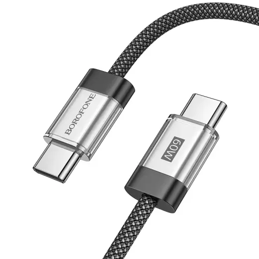 Borofone Cable BU48 Hero - Type C to Type C - 60W 3A 1,2 metres black