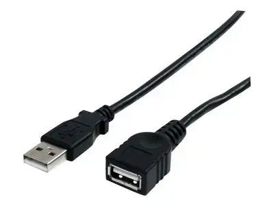 StarTech.com 6 ft Black USB 2.0 Extension Cable A to A - M|F - USB extension cable - USB (M) to USB (F) - USB 2.0 - 6 ft - black - USBEXTAA6BK - USB extension cable - USB to USB - 1.8 m