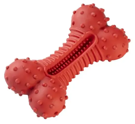 Rotaļlieta suņiem - Gimborn DOG RED TITAN CURVY BONE