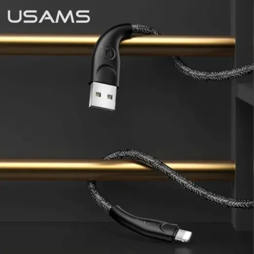 USAMS U41 SJ391USB01 провод для передачи данных и зарядки | USB-A на Lightning | 2A | 1m | черный