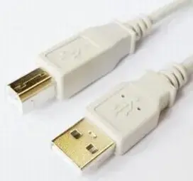 Kabelis Brackton USB Male - USB Male B 1.8m White