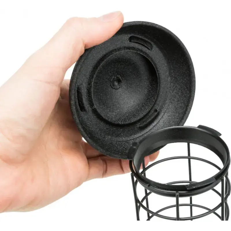 Barotava āra putniem - Trixie Fat ball feeder/roof, 4 fat balls, metal/plastic, ø10×21cm