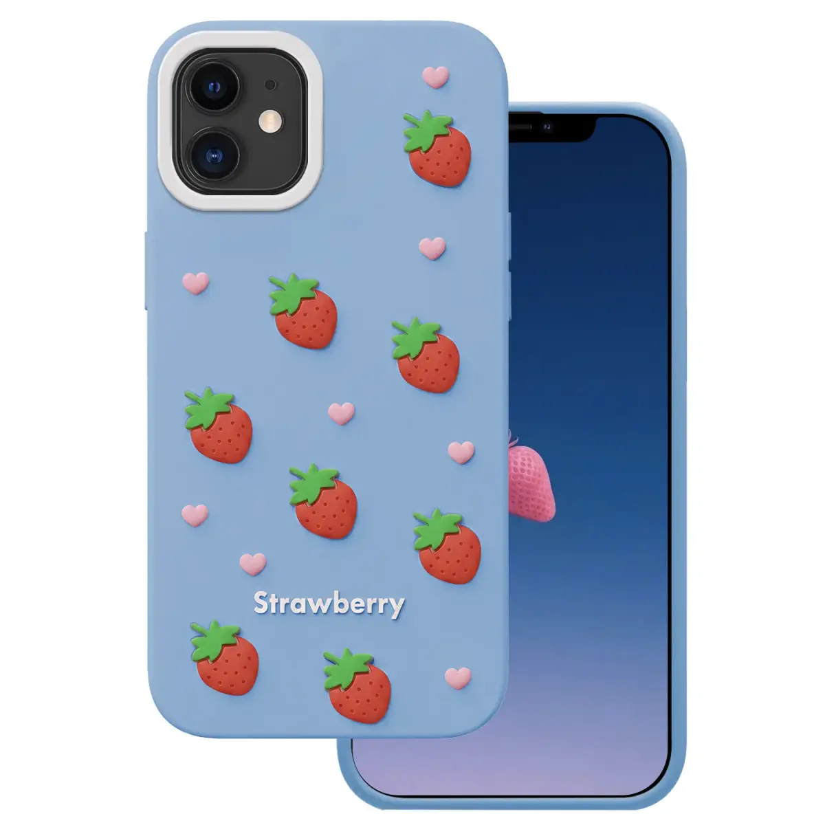 Strawberry maciņš telefonam iPhone 11 zils
