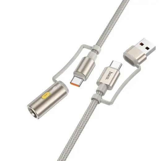 Hoco U138 data transfer and charging cable | USB-A to USB-C | QC 3.0 | 60W | 1.2m | gray