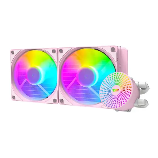 Darkflash DC240 PC Water Cooling ARGB 2x 120x120 (pink)