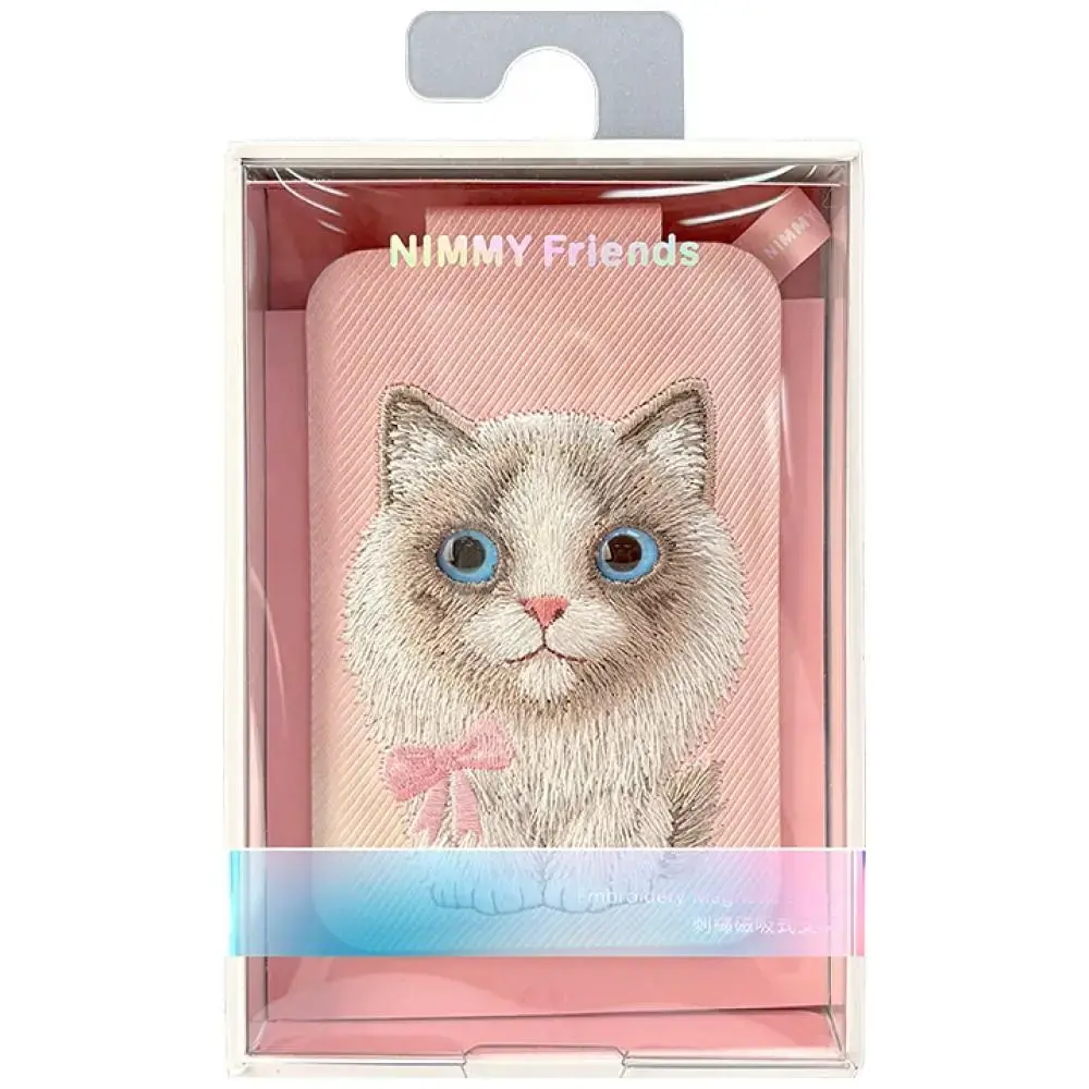 Magnetic phone wallet stand  Nimmy New Big-Eye Cute Pets 2.0 Cat pink