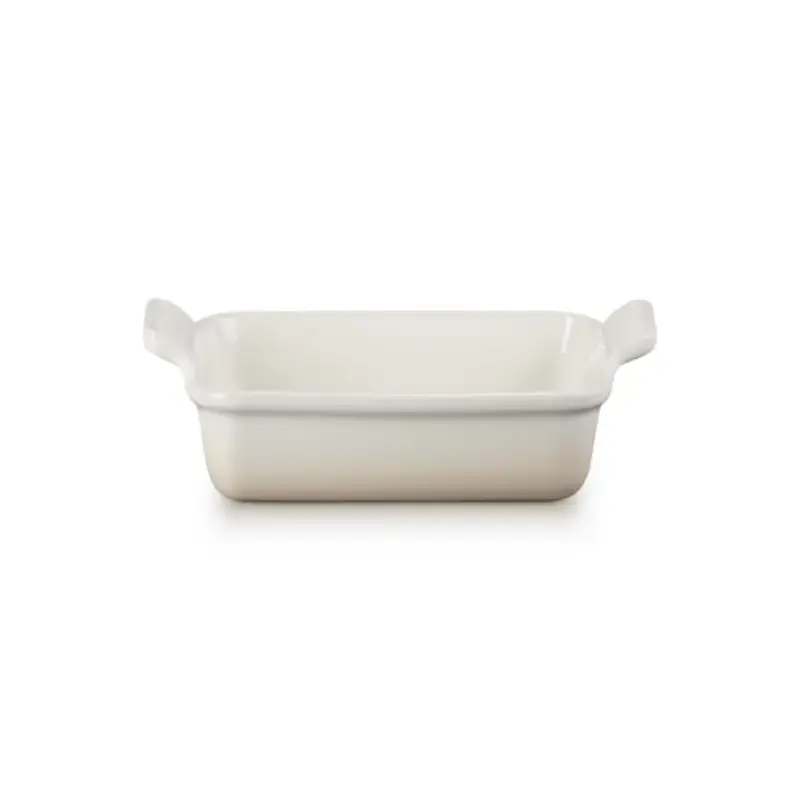 "Le Creuset" stačiakampio formos "Heritage Stoneware" 19x14 cm / 1,1 l baltos spalvos