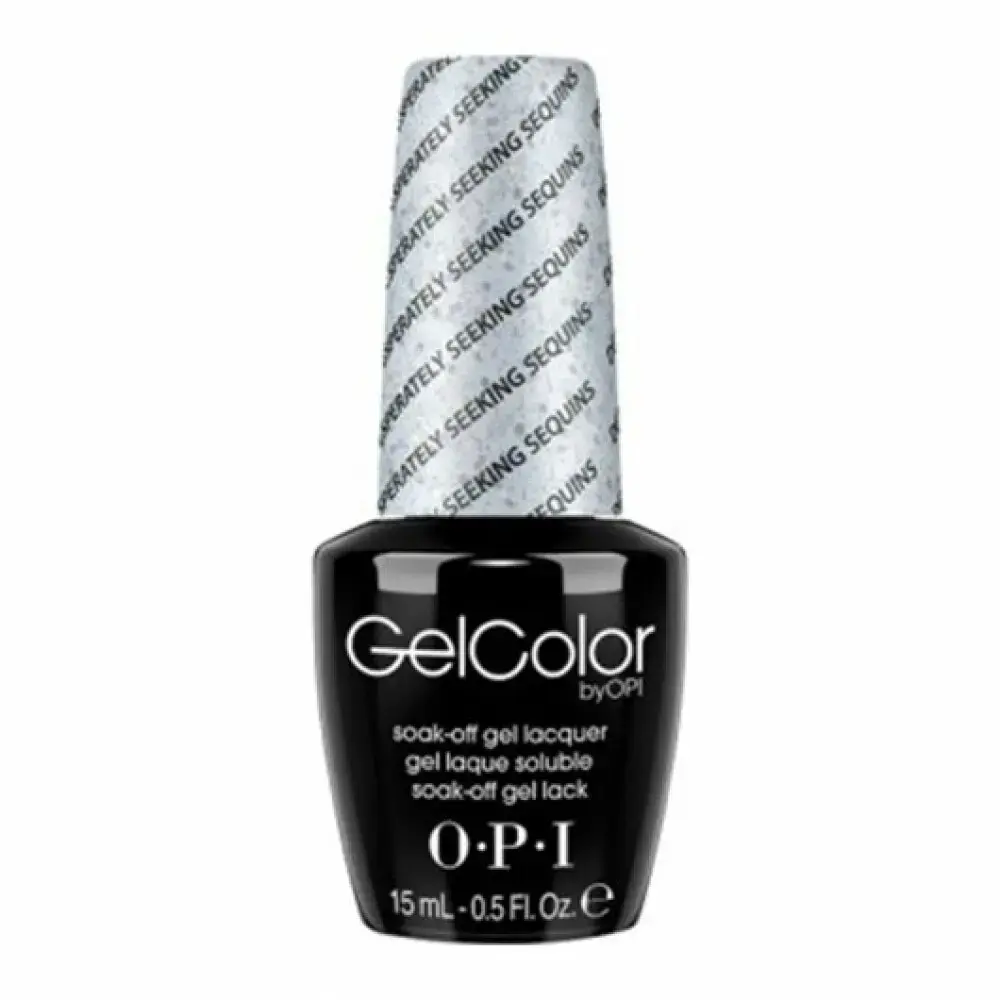 Opi, Gel Color, Semi-Permanent Nail Polish, Desperately Seeking Sequins, 15 ml