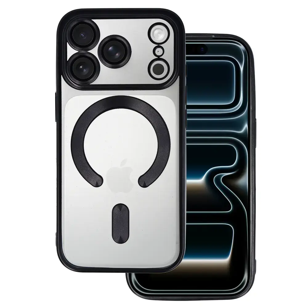 Metallic maciņš ar MagSafe atbalstu telefonam iPhone 17 Pro melns