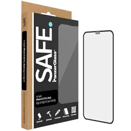 SAFE by PanzerGlass iPhone 12 | 12 Pro Screen Protection Edge-to-Edge czarny|black SAFE95022