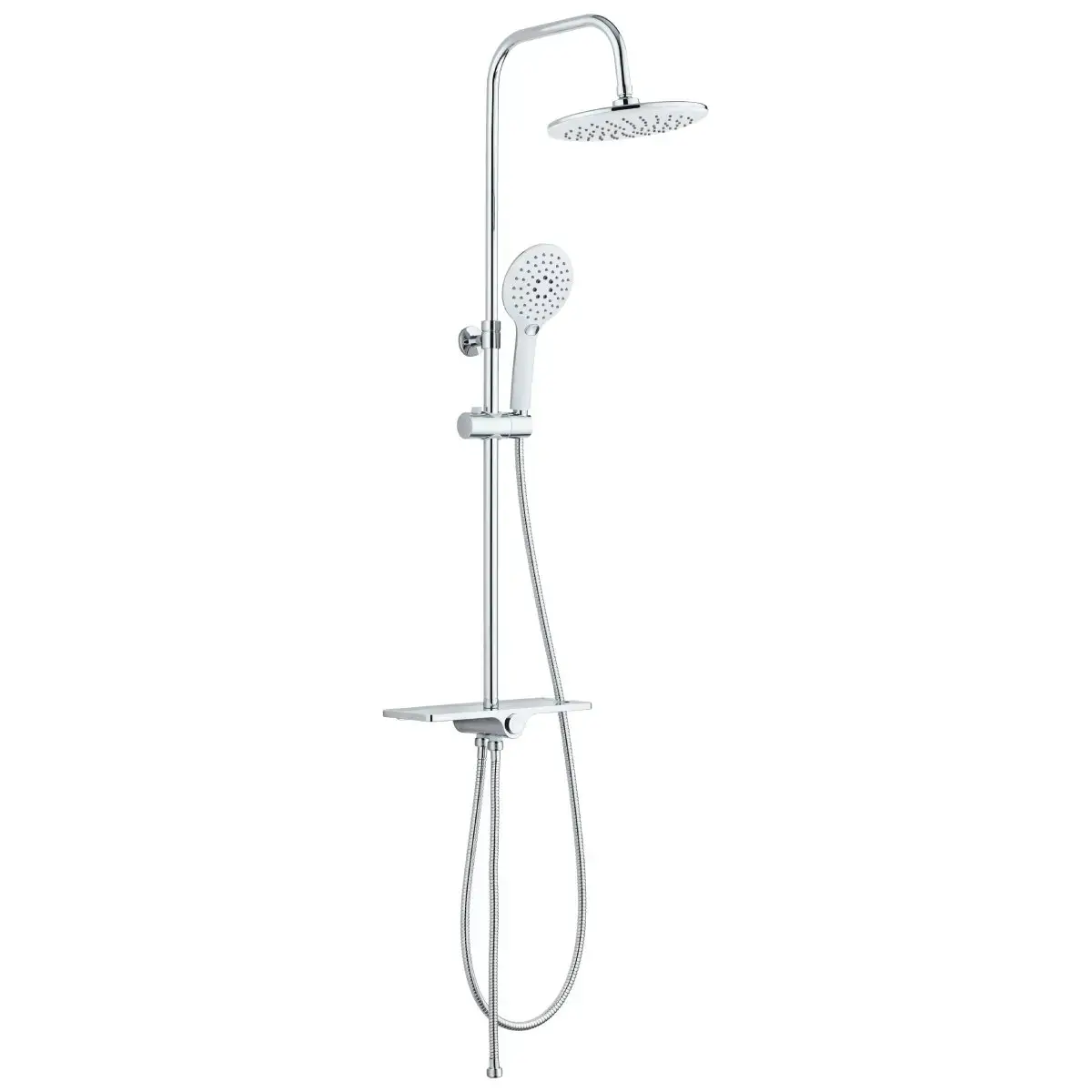 AB Shower column without mixer, with shelf, chrome