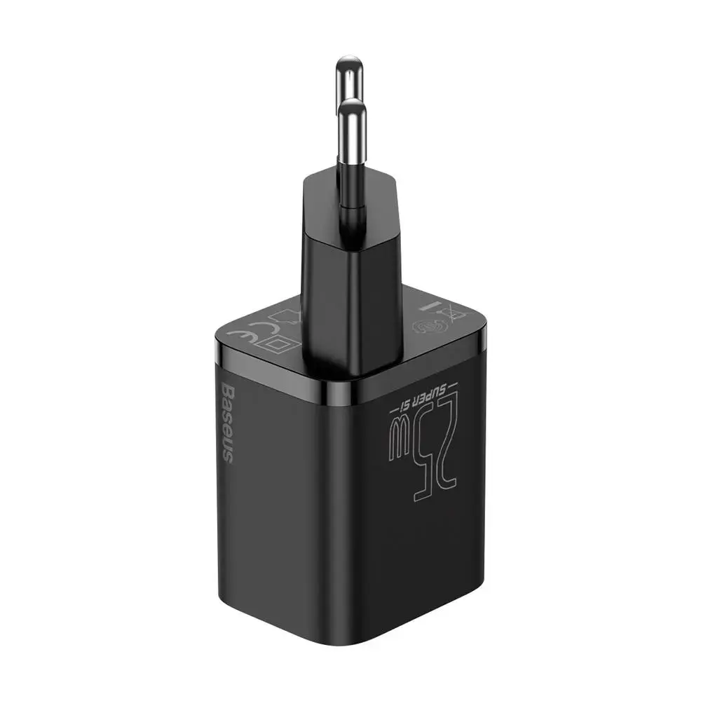 Baseus Super Si tīkla lādētājs | 25W | QC | USB-C | melns