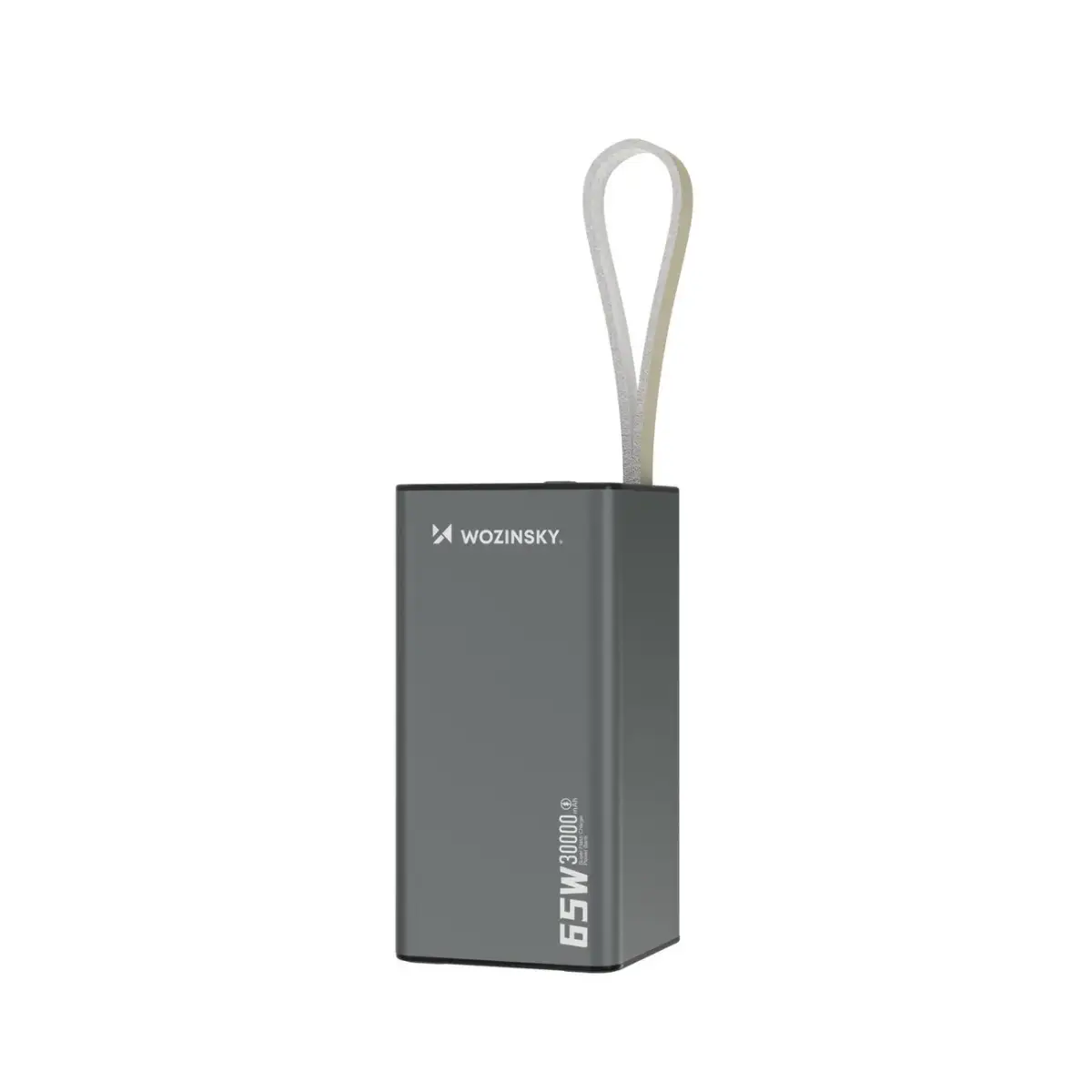 Wozinsky K65+ ārējais akumulators (powerbank) | 30000 mAh | 65W | USB-C, USB-A | LED ekrāns | melns