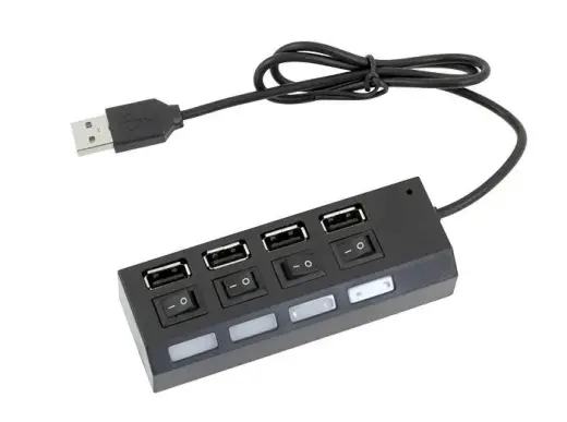Fusion USB sadalītājs (centrmezgls) USB 2.0 līdz 4 x USB 2.0 melns