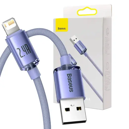 Baseus CAJY000105 data transfer and charging cable | USB-A to Lightning | 12W | 2m | purple