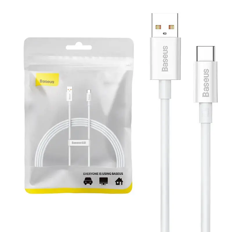 Baseus P10320102214-02 провод для передачи данных и зарядки | USB-A на USB-C | 100W | 1.5m | белый