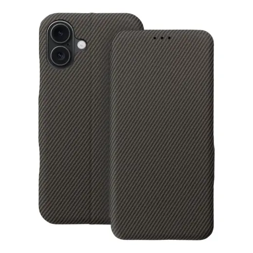 FOLIO Side Magnet knyginio tipo telefono dėklas iPhone 16 Plus rudas